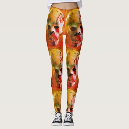 Halloween Leggings van dalDesignNZ (Voorkant)