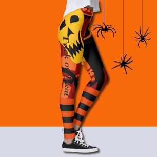 Halloween Leggings Zwarte Cat pompoenbroek