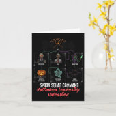 Halloween leiderschap Spooky Squad Commando Funny Kaart (Gele Bloem)