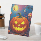 Halloween lelijke pompoenen reclamebord met voetstuk (Insitu)