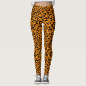 Halloween Leopard Costume Pattern Leggings (Voorkant)