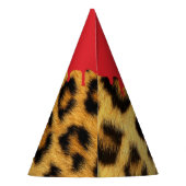 Halloween Leopard Fur - Gory Dripping Blood Bite Feesthoedjes (Achterkant)