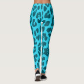 Halloween Leopard Print Blauwgroen Leggings (Achterkant)