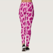 Halloween Leopard Print Donker & Lichtroze Leggings (Achterkant)
