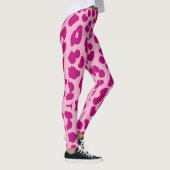 Halloween Leopard Print Donker & Lichtroze Leggings (Rechts)