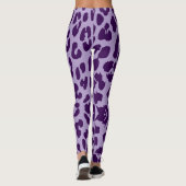 Halloween Leopard Print Paarse & Lavendel Leggings (Achterkant)