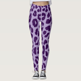 Halloween Leopard Print Paarse & Lavendel Leggings