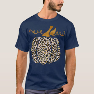 Halloween Leopard Pumpkin Autumn Thanksgiv T-shirt