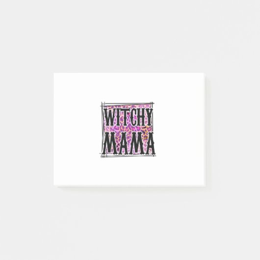 Halloween Leopard Witchy Mama Birthday Post-it® Notes (Voorkant)