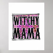 Halloween Leopard Witchy Mama Birthday Poster (Voorkant)