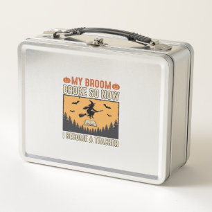 Halloween Leraar Bezem Gebroken Vintage Ontwerp_1