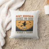Halloween Leraar Bezem Gebroken Vintage Ontwerp_1 Kussen (Deken)