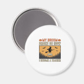 Halloween Leraar Bezem Gebroken Vintage Ontwerp_1 Magneet (Voorkant / Achterkant)