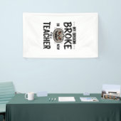 Halloween Leraar Bezem Gebroken Vintage Pompoen De Spandoek (Beurs)