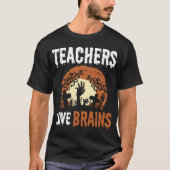 Halloween leraar Brain Lover T-shirt (Voorkant)