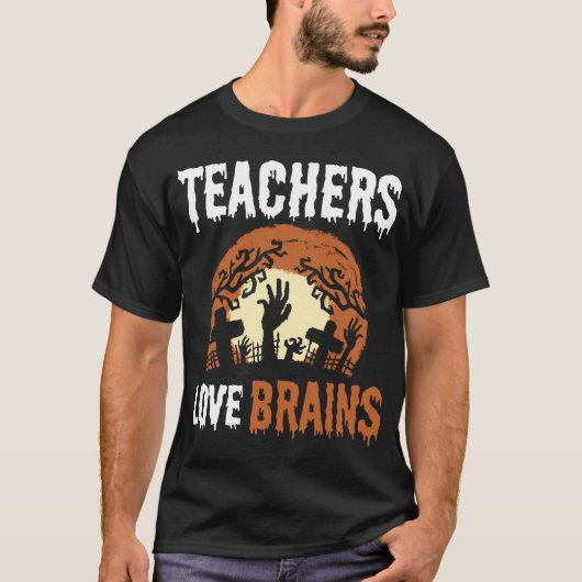 Halloween leraar Brain Lover T-shirt (Voorkant)