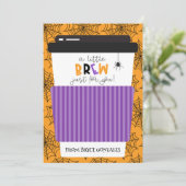Halloween Leraar Cadeaubon Houder Een Klein Brouws Kaart (Staand voorkant)