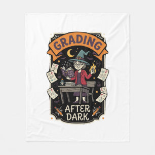 Halloween Leraar Cijfers na Donker Fleece Deken