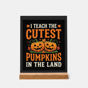 Halloween Leraar Cute Pompoenen Ontwerp_1 Acryl Bord