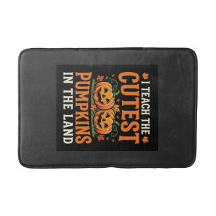 Halloween Leraar Cute Pompoenen Ontwerp_1 Badmat