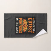 Halloween Leraar Cute Pompoenen Ontwerp_1 Handdoek (Handdoek)