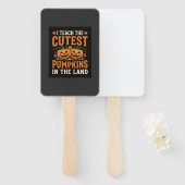 Halloween Leraar Cuteest Pompoenen Ontwerp_1 Handwaaier (Voorkant en achterkant)