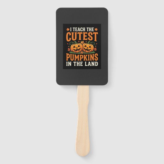 Halloween Leraar Cuteest Pompoenen Ontwerp_1 Handwaaier (Voorkant)