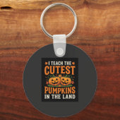 Halloween Leraar Cuteest Pompoenen Ontwerp_1 Sleutelhanger (Voorkant)
