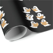 Halloween leraar geest lezen boeken bibliothecaris cadeaupapier (Rol Hoek)