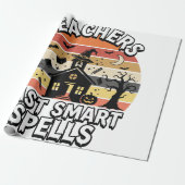 Halloween Leraar Griezelige Slimheid Cadeaupapier (Uitgerold)