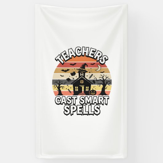 Halloween Leraar Griezelige Slimheid Spandoek (Verticaal)
