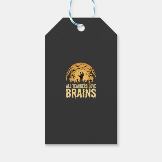 Halloween Leraar Hersenen Cadeaulabel (Voorkant)