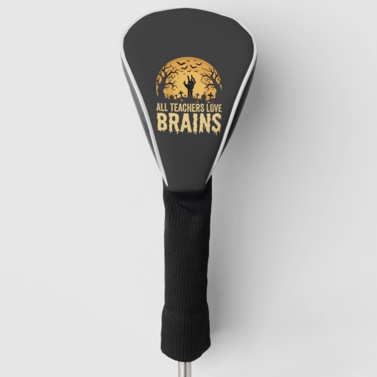 Halloween Leraar Hersenen Golfheadcover (Voorkant)