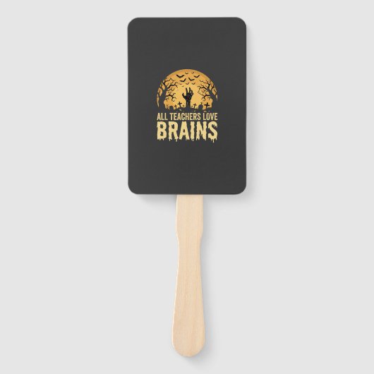 Halloween Leraar Hersenen Handwaaier (Voorkant)