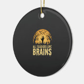 Halloween Leraar Hersenen Keramisch Ornament (Links)