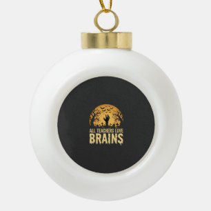 Halloween Leraar Hersenen Keramische Bal Ornament
