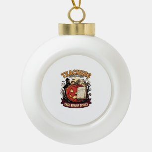 Halloween Leraar Hersenen Magie Keramische Bal Ornament