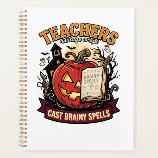 Halloween Leraar Hersenen Magie Planner (Voorkant)