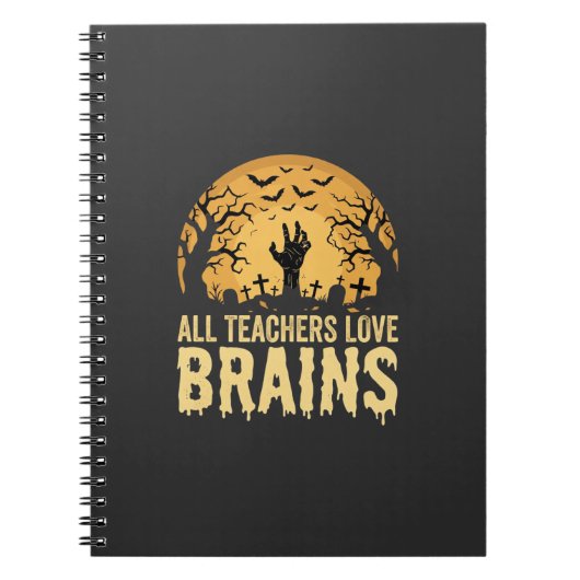 Halloween Leraar Hersenen Notitieboek (Voorkant)
