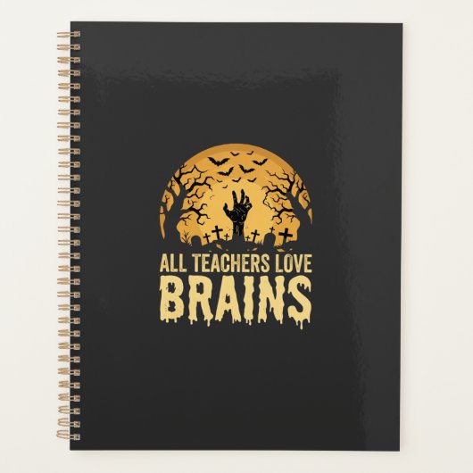 Halloween Leraar Hersenen Planner (Voorkant)