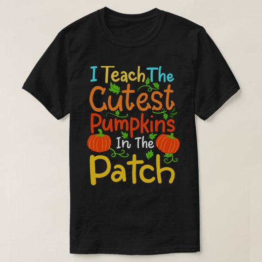 Halloween leraar pompoen t-shirt (Design voorkant)
