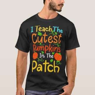 Halloween leraar pompoen t-shirt