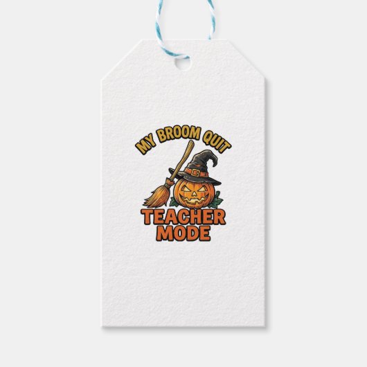 Halloween Leraar Shirt Grappige Bezem Problemen On Cadeaulabel (Voorkant)