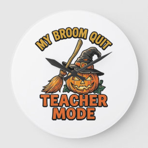 Halloween Leraar Shirt Grappige Bezem Problemen On Grote Klok