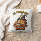 Halloween Leraar Shirt Grappige Bezem Problemen On Kussen (Deken)
