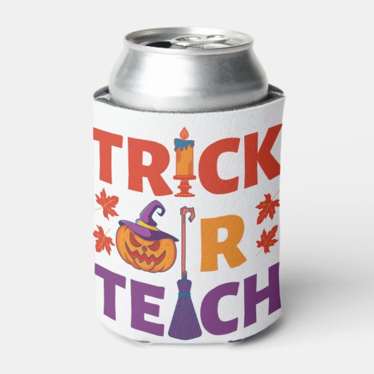 Halloween leraar Trick of Teach Blikjeskoeler (Blikje Voorkant)