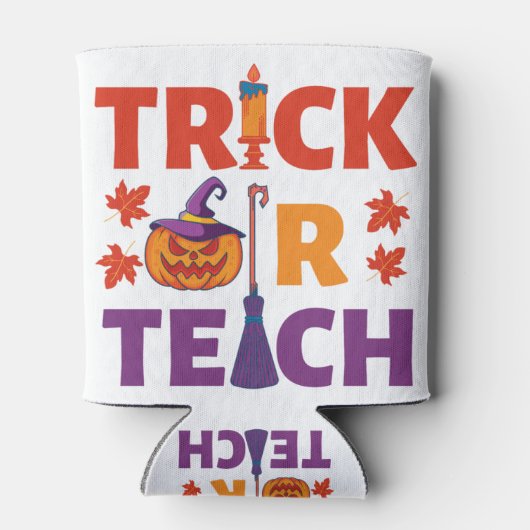 Halloween leraar Trick of Teach Blikjeskoeler (Achterkant)