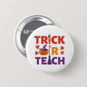 Halloween leraar Trick of Teach Ronde Button 5,7 Cm (Voorkant /achterkant)