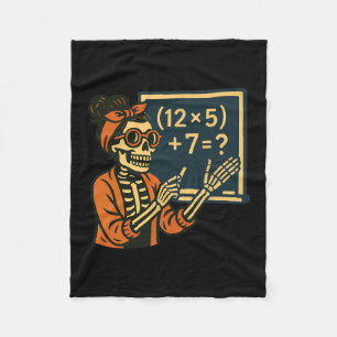 Halloween Leraar Zes Zeven Meme 6 7 Skelet Spoo Fleece Deken
