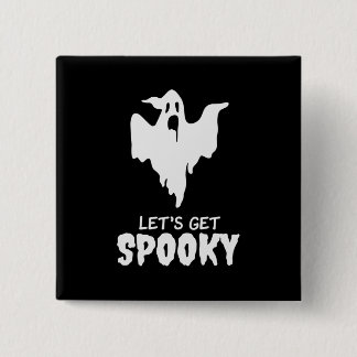 Halloween Let Get Spooky Birthday Vierkante Button 5,1 Cm